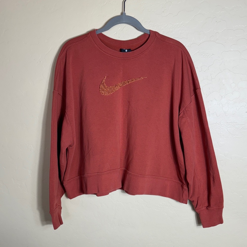 Nike Women's Rust Red Crew Neck Sweater